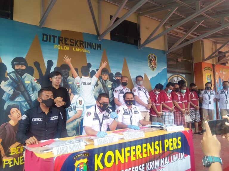 Berpura-Pura Pesan Jasa Angkutan, 6 PelakuCuras Diringkus Tim Gabungan Tekab 308 Polda Lampung.