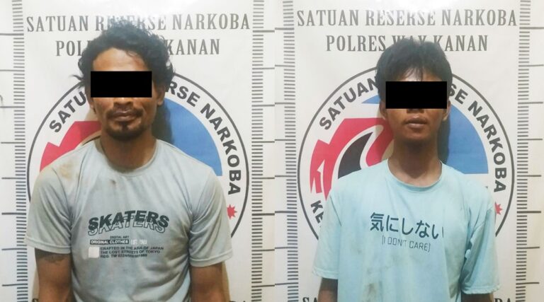 Diduga Pakai Sabu, Dua Pemuda di Negeri Agung Diamankan Polres Way Kanan