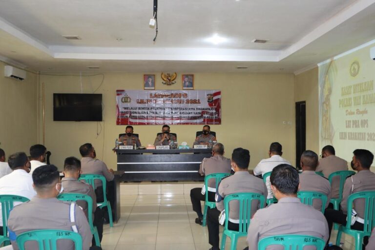 Polres Way Kanan Gelar Latpra Ops Lilin Krakatau 2021