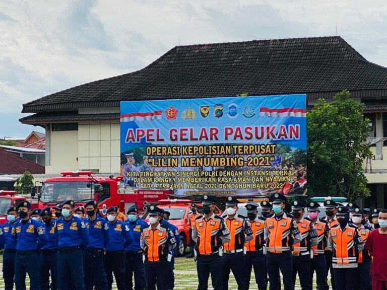 Polres Pangkalpinang Bersama Forkopimda Gelar Apel Pasukan Operasi Lilin Menumbing 2021