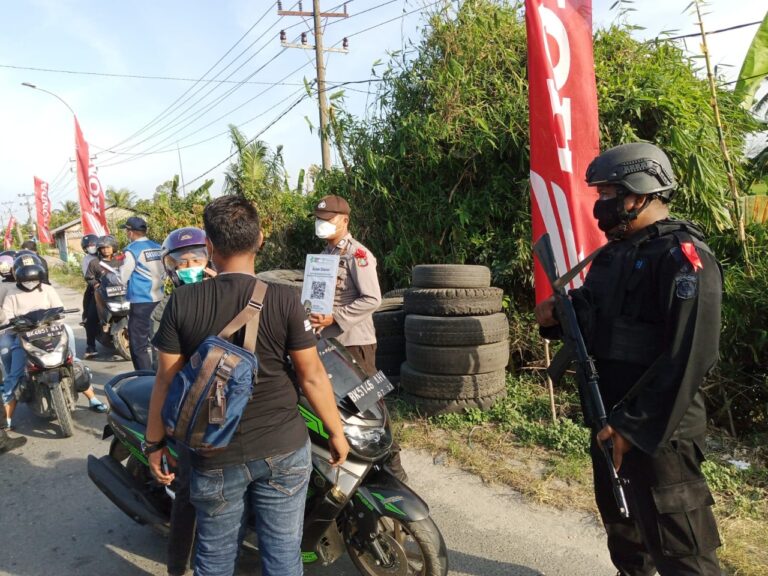 Brimob Polda Sumut dan Tim Gabungan Lakukan Pemeriksaan di Pos Pam Sei Ular Deliserdang