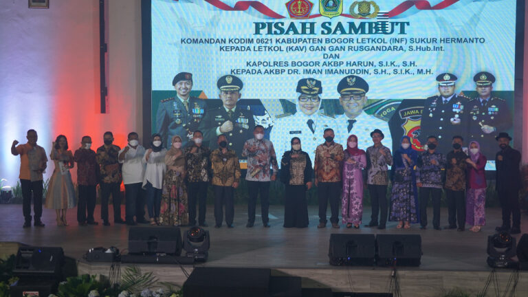 Danrem 061/Sk; Perkokoh Sinergitas Forkopimda Disampaikan Saat Lepas Sambut Dandim 0621/Kab Bogor dan Kapolres Bogor