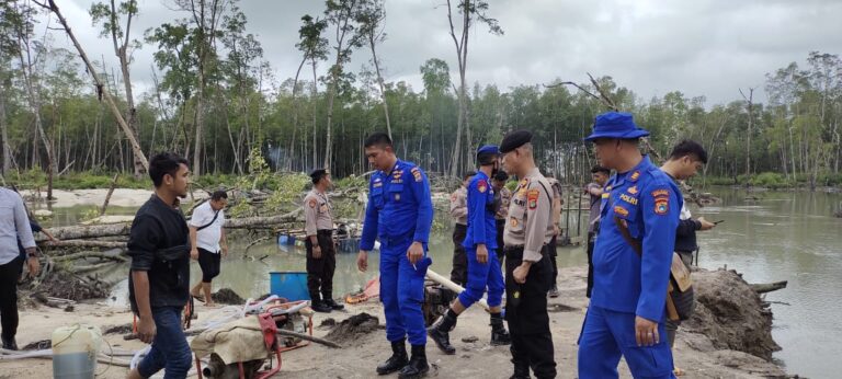 Polres Bangka Barat Laksanakan Penertiban aktivitas Penambangan Ilegal di kawasan DAS dan HL Mangrove