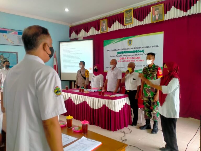 Babinsa Koramil Jatinom Hadiri Musrenbangdes Tahun 2023