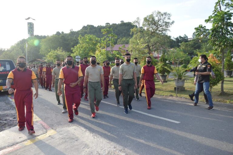 Satbrimob Polda Kepri Gelar Apel Sinergitas Bersama Batalyon Infantri Raiders Khusus 136/TS