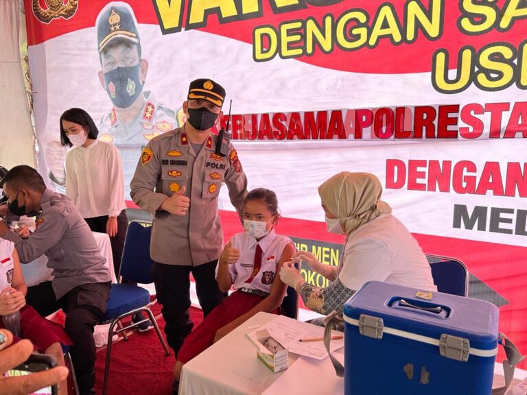 Kapolsek Medan Helvetia Ikuti Zoom Meeting Pantauan Vaksinasi Covid – 19 Di Yayasan Perguruan Markus Jalan Kapten Muslim Medan