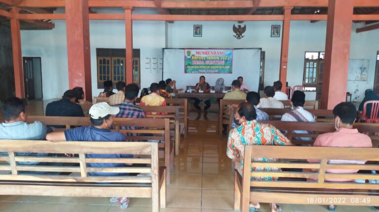 Wujudkan Sinergitas Babinsa Wonosari Hadiri Musrenbangdes TA 2023