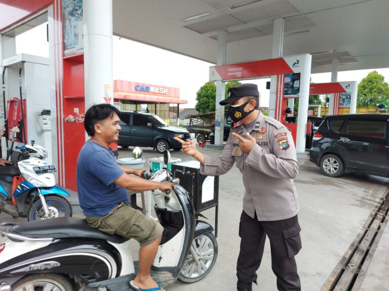 Polsek Taman Sari Pangkalpinang Gencarkan Himbauan Prokes Kepada Masyarakat