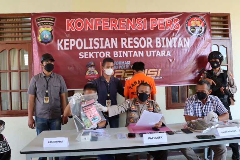Polsek Bintan Utara Polres Bintan tangkap pelaku Pencurian yang meresahkan Masyarakat