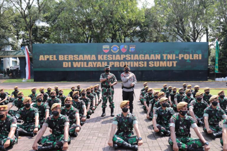 TNI-Polri Apel Bersama Diawal Tahun 2022, Kapolda Sumut : Samakan Derap Langkah Kawal Pembangunan Nasional