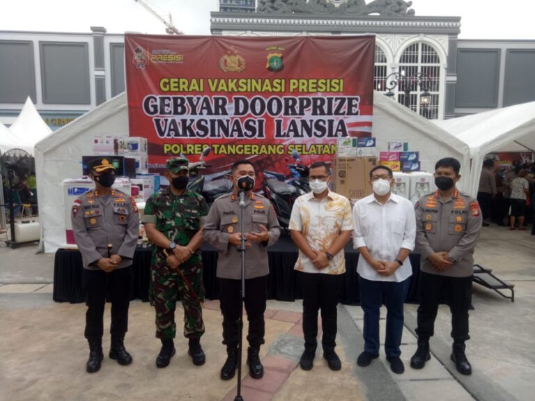 Peninjauan Gebyar Vaksinasi Doorprize Lansia Polres Tangsel di Broadway Flavor Bliss Alam Sutra Tangsel