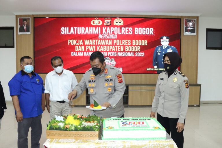 Dalam Rangka HUT Pers Nasional 2022, Kapolres Bogor Lakukan Silaturahmi Bersama Pokja Wartawan dan PWI Kab. Bogor