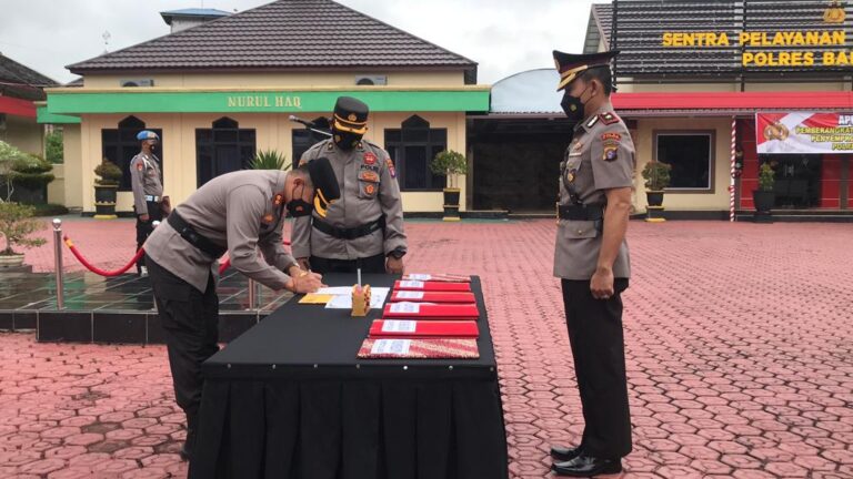 Kapolres Barito Utara Pimpin Sertijab Wakapolres dan PJU