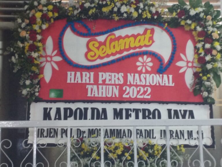 Balai Wartawan Polda Metro Dipenuhi Ucapan Karangan Bunga Peringatan HPN 2022