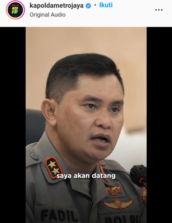 Kapolda Metro Jaya Akan Datang ke Lokasi Rawan, Terkait Maraknya Aksi Kriminal