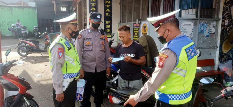 Polsek Ciampea Lakukan Penindakan Bagi Pelanggar Prokes