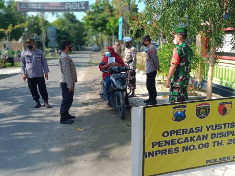 Tegakkan Protokol Kesehatan, Polsek Pitu Gelar Ops Yustisi Pamor Keris