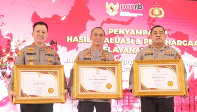 Polres kendal dapatkan penghargaan dari Kementerian PAN RB