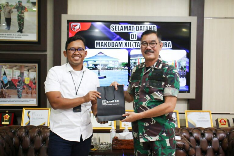 Perkuat Kerjasama, Pangdam XII/Tpr Terima Kunjungan Kepala BRI Cabang Pontianak