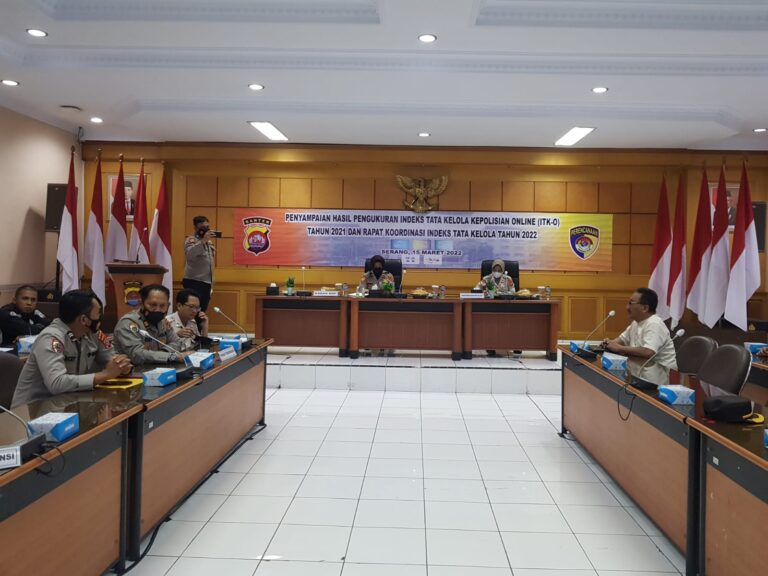Personel Ditlantas Polda Banten Hadiri Video Conference Rapat ITK Online