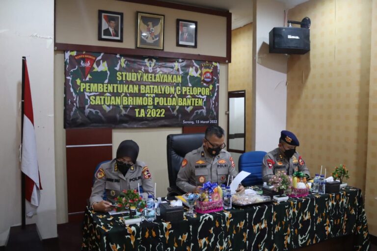 Satbrimob Polda Banten Terima Kunjungan Mabes Polri Dalam Rangka Studi Kelayakan