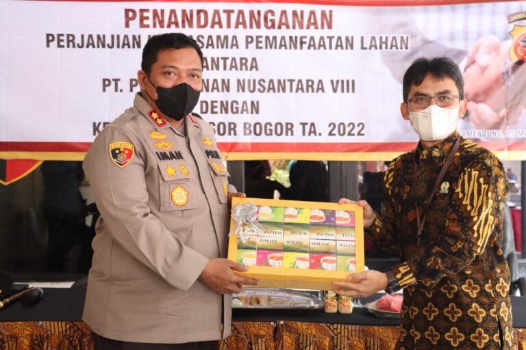 Polres Bogor dan PTPN VIII Jalin Kerjasama Pemanfaatan Lahan