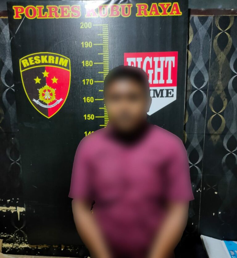 Satreskrim Polres Kubu Raya Amankan Pelaku kasus Pemerkosaan Adik Kandung Sendiri