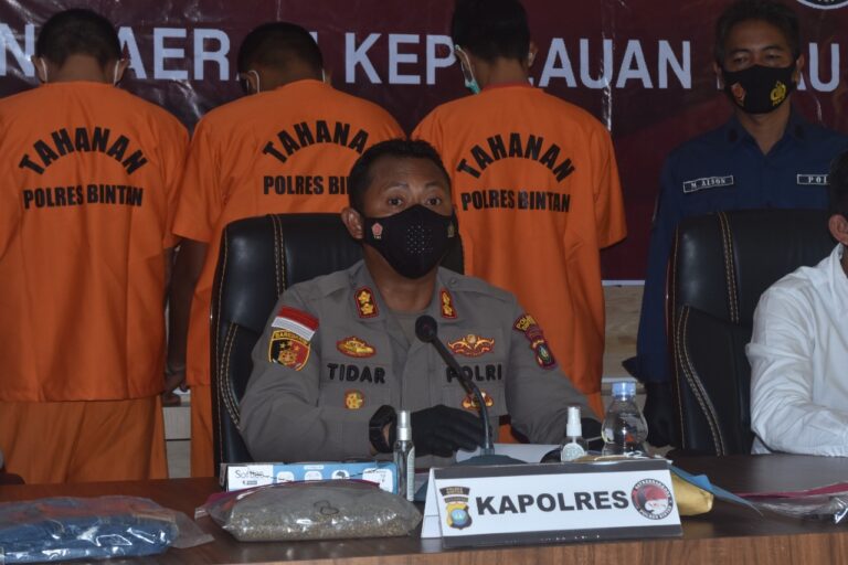 3 Pelaku Narkoba Berhasil Dibekuk Satresnarkoba Polres Bintan