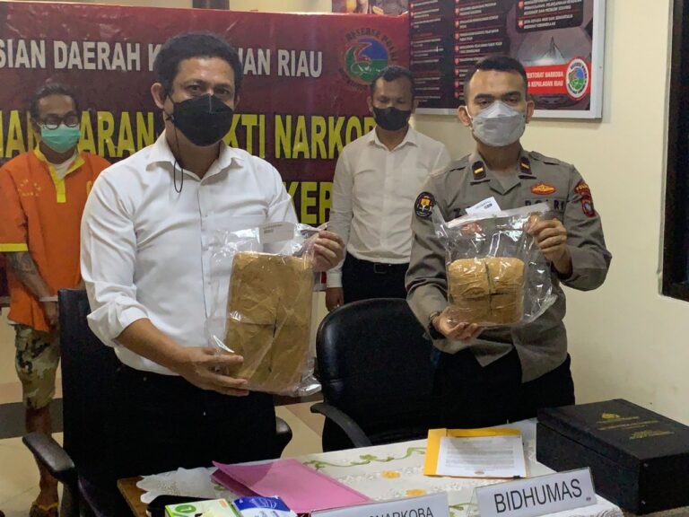 PEMUSNAHAN BARANG BUKTI NARKOTIKA JENIS GANJA OLEH DITRESNARKOBA POLDA KEPRI