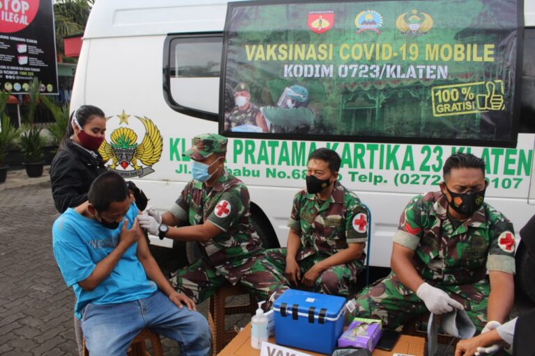 Vaksinasi Mobile Tetap Dilakukan Kodim 0723/Klaten Selama Ramadhan
