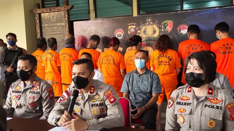 Polres Kubu Raya Gelar Press Release Ungkap 32 kasus Selama Ops Pekat Kapuas 2022