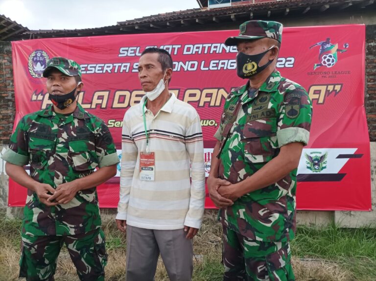 Danramil Karangdowo Buka Kick Off Sentono Leagua 2022 Perebutkan Piala Desa Pancasila