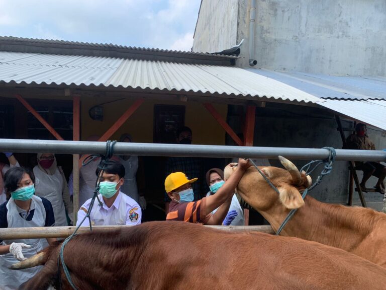 Antisipasi PMK, Polres Blitar Kota Cek Pasar Hewan