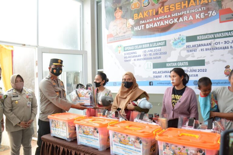 PERINGATI HARI BHAYANGKARA KE-76, POLDA KEPULAUAN RIAU GELAR OPERASI CELAH BIBIR DAN LELANGIT “GRATIS”