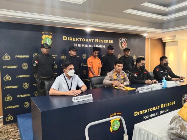 Resmob Polda Metro Jaya Tangkap Pelaku Pembunuhan Kurang dari 24 Jam, Pelaku Marah Terhadap Korban