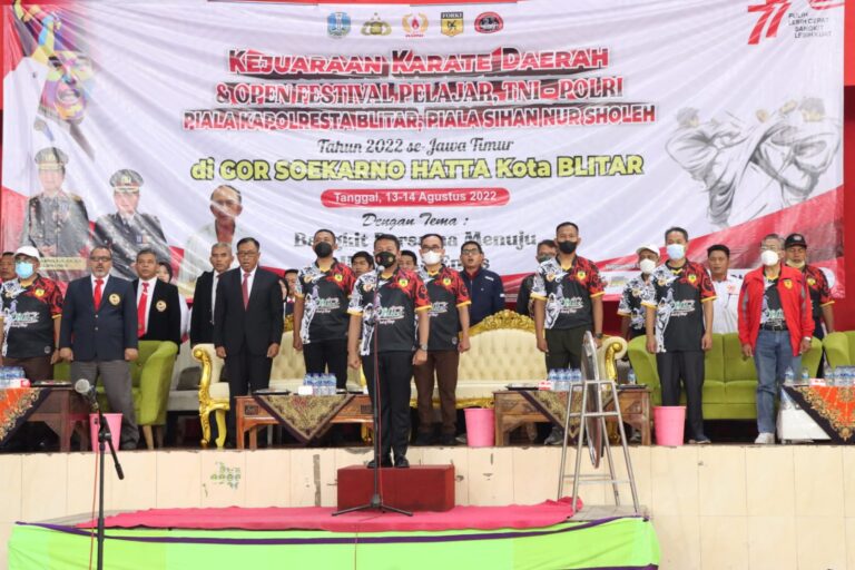 Kapolres Blitar Kota Buka Kejuaraan Karate Antar Pelajar TNI Polri Se- Jatim