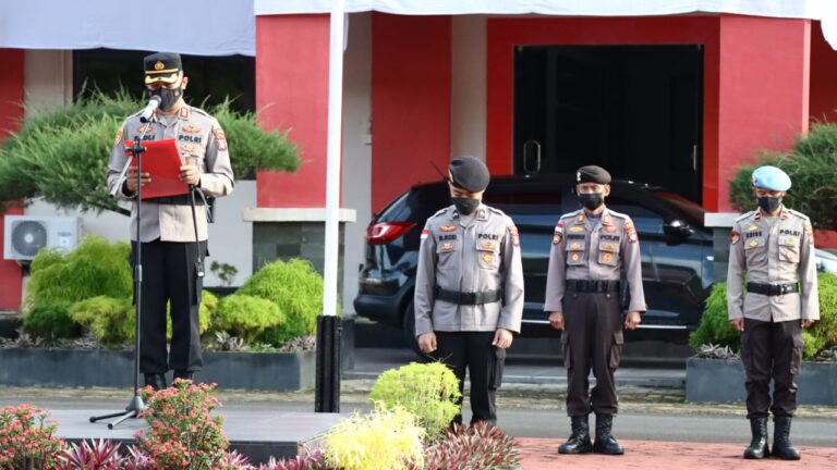Pimpin Apel Pertama Kapolres Lingga Berikan Arahan Dalam Melaksanakan Kedinasan