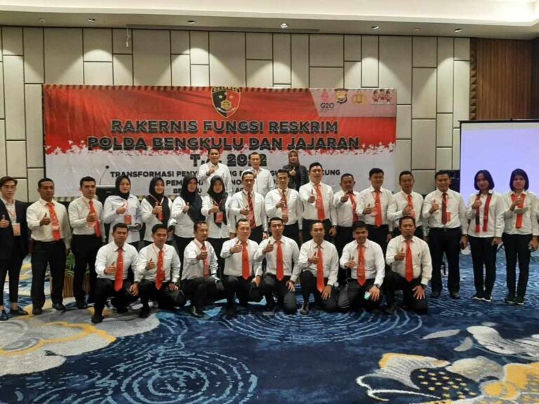 Ditreskrimum Polda Bengkulu Menggelar Rakernis T.A. 2022 Dengan Tema Transformasi Penyidik yang Presisi Guna Mendukung Pemulihan Ekonomi Nasional