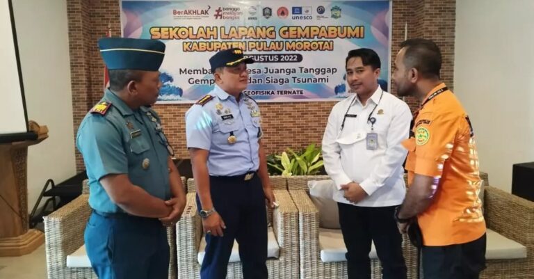 Komandan Lanud Leo Wattimena Hadiri Pembukaan Kegiatan Sekolah Lapang Gempabumi (SLG) Tahun 2022