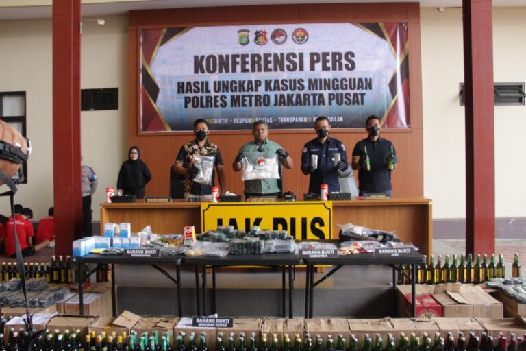 Hasil Ungkap Kasus Penyakit Masyarakat Dalam Sepekan di Gelar Polres Jakpus