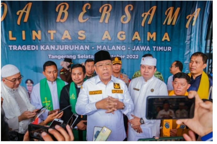 Doa Bersama Lintas Agama Pemkot Tangsel Atas Tragedi Kanjuruhan