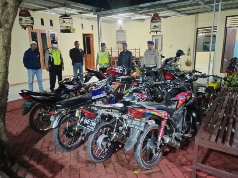 Cegah Balap Liar, Polsek Pangkur Amankan Beberapa Kendaraan