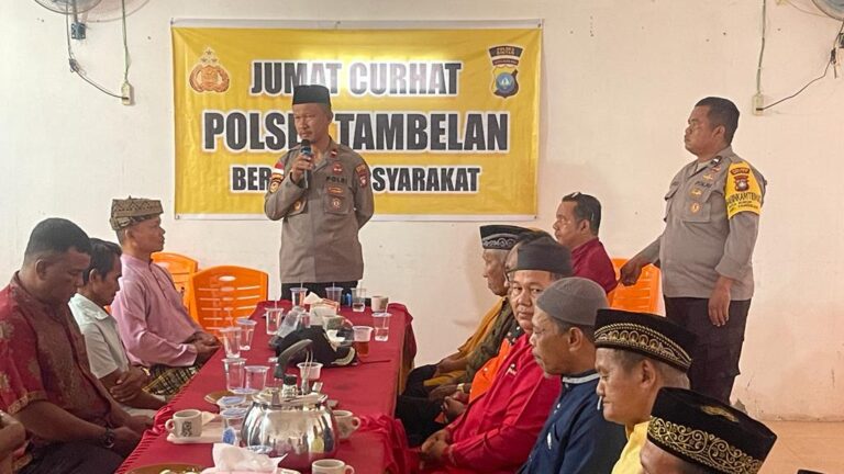 Polsek Tambelan Polres Bintan Laksanakan Jum’at Curhat Dengan Masyarakat
