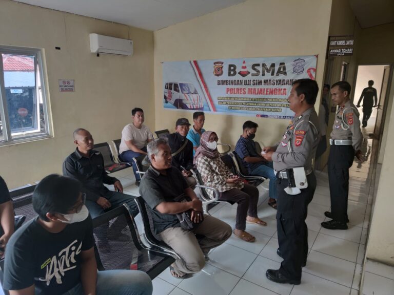 Memasuki Ops Keselamatan Lodaya 2023, Satlantas Polres Majalengka Sosialisasi BISMA Pada Pemohon SIM