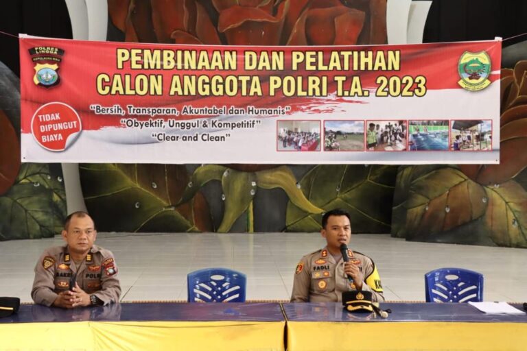 Ratusan Peserta Ikuti Binlat Gratis Calon Anggota Polri Yang di Adakan Oleh Polres Lingga