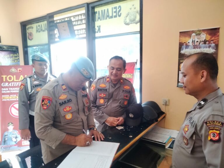 Kasi Propam Polres Majalengka Cek Kedisiplinan dan Kesiapsiagaan Polsek Jajaran