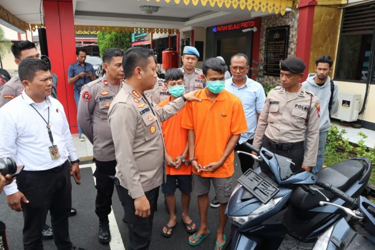 Polresta Tanjungpinang Gelar Konferensi Pers Ungkap Kasus Curanmor