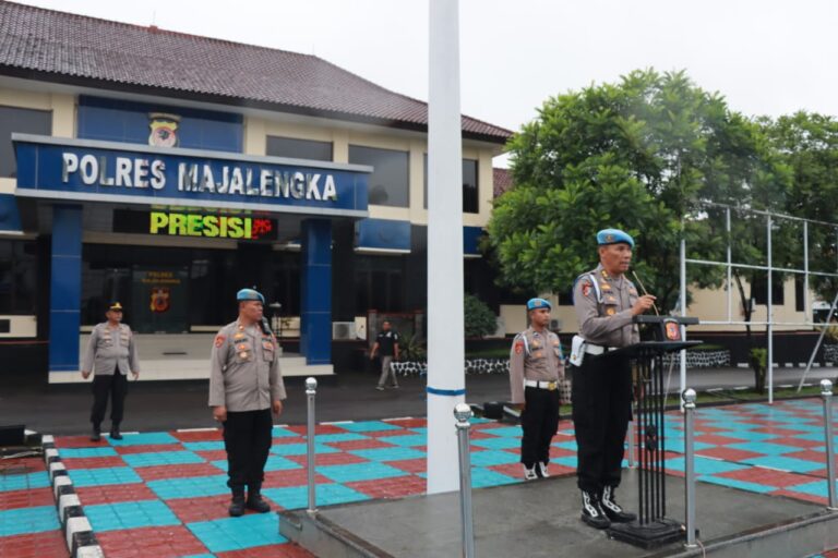 Polri Yang Presisi, Subbid Provos Bidpropam Polda Jabar Gelar Gaktibplin di Polres Majalengka