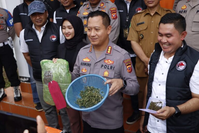 Polresta Bandung Berhasil Ungkap Penanam Ganja di Rumah Kosong