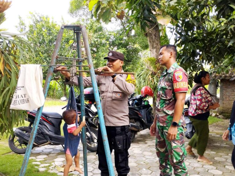 Polsek Karanganyar Pantau Perkembangan Anak Asuh Stunting